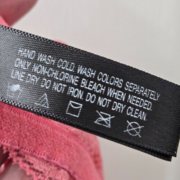 Natori Pink Lace Floral Underwire Bra 36D Romantic Pinup Coquette Valentine's - Picture 8 of 14